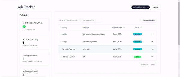 Job Tracker demo